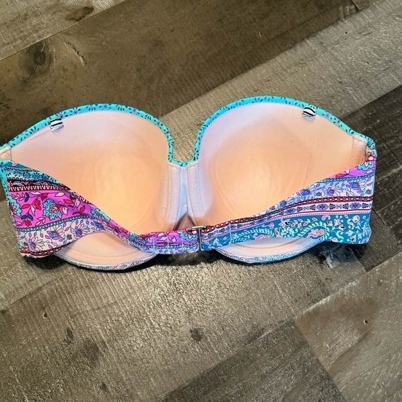 NWOT Shade & Shore Push-Up Padding Bikini Top 34D - Picture 5 of 8